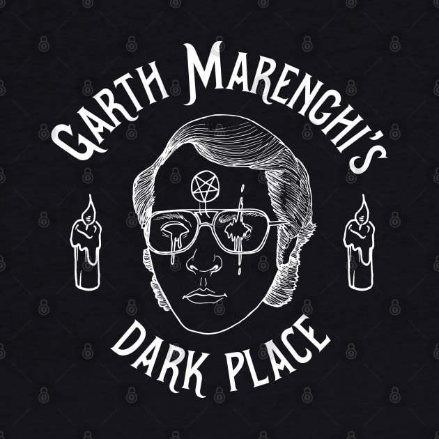 Garth Marenghi's Dark Place - White by fakebandshirts